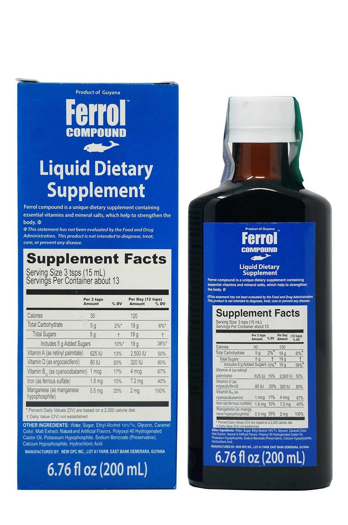 Ferrol bottle - front view