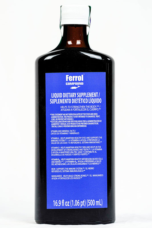 Label of Ferrol Compound Liquid Dietary Supplement