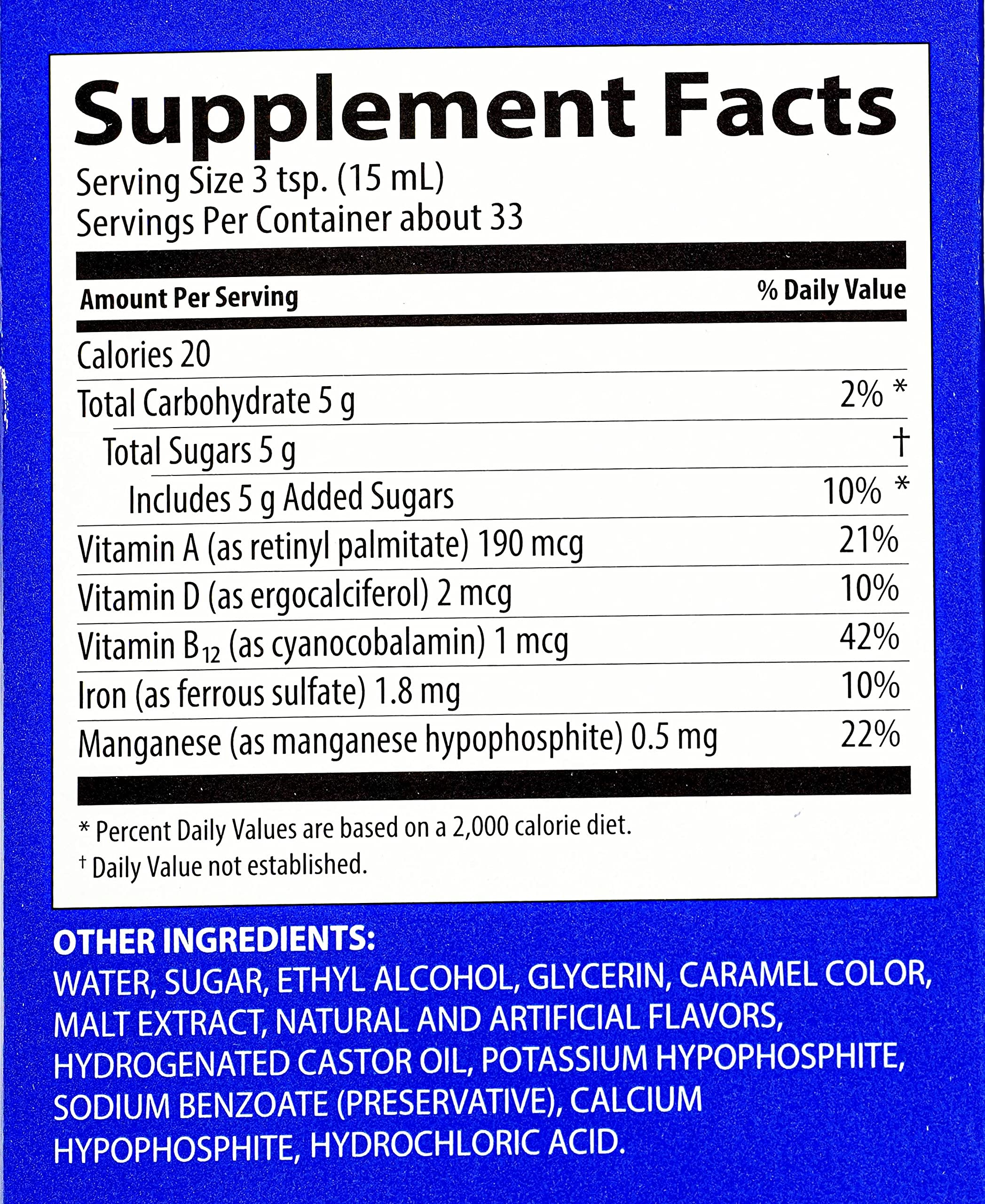 Ferrol Compound liquid dietary supplement product image with bottle and label