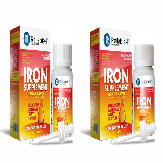 Ferrous sulfate pediatric drops bottle with 2-pack