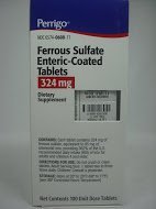 Ferrous sulfate 324 mg enteric-coated red tablets bottle 100 count