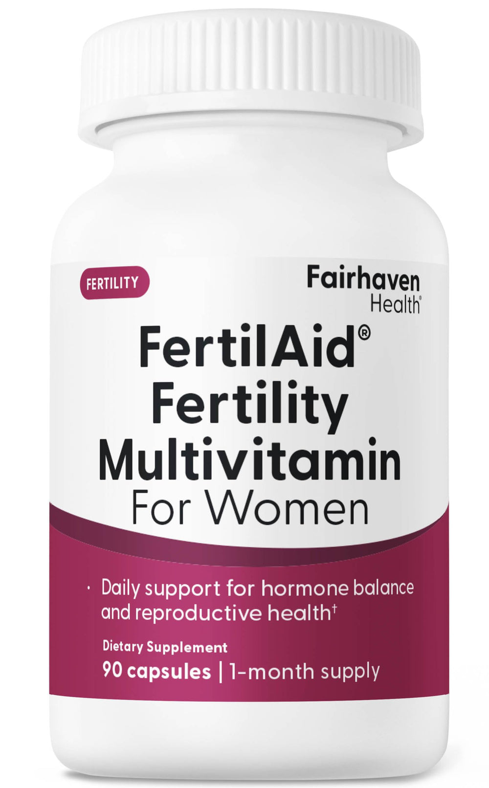 Bottle of FertilAid for Women capsules