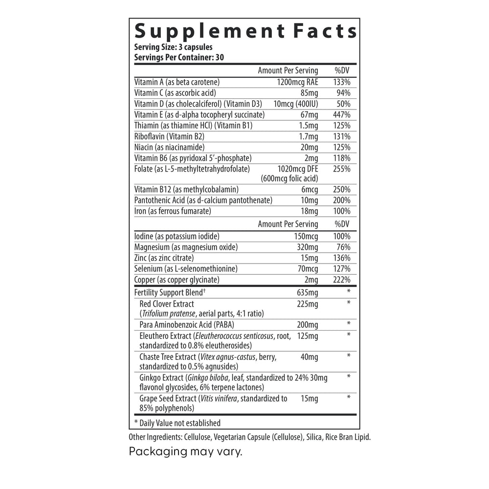 Herbal blend including vitex and red clover for reproductive health