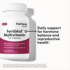 Close-up of Vitex and Folate on FertilAid label