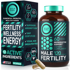 Plus Naturals men's fertility supplement bottle