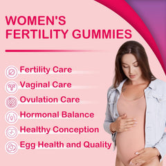 Close-up shot of raspberry-flavored fertility gummies