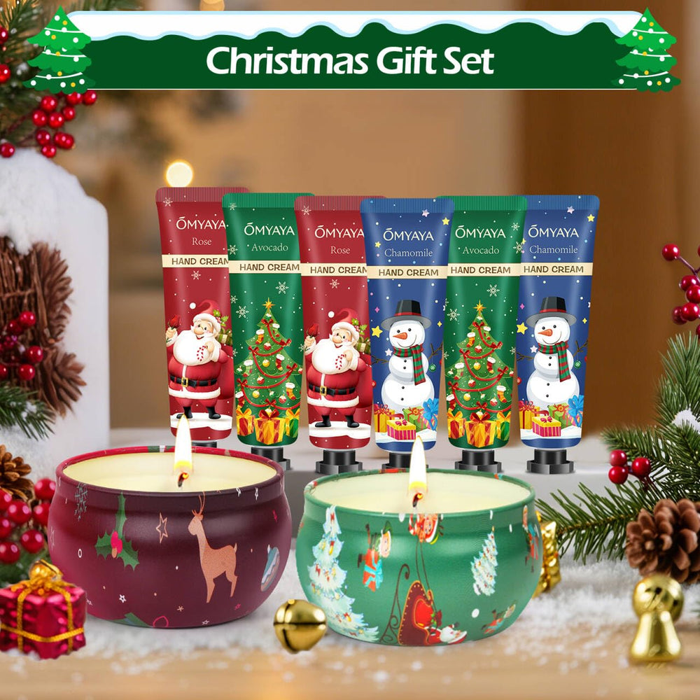 Festive Christmas decor patterns on gift packaging
