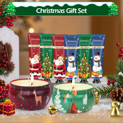 Festive Christmas decor patterns on gift packaging