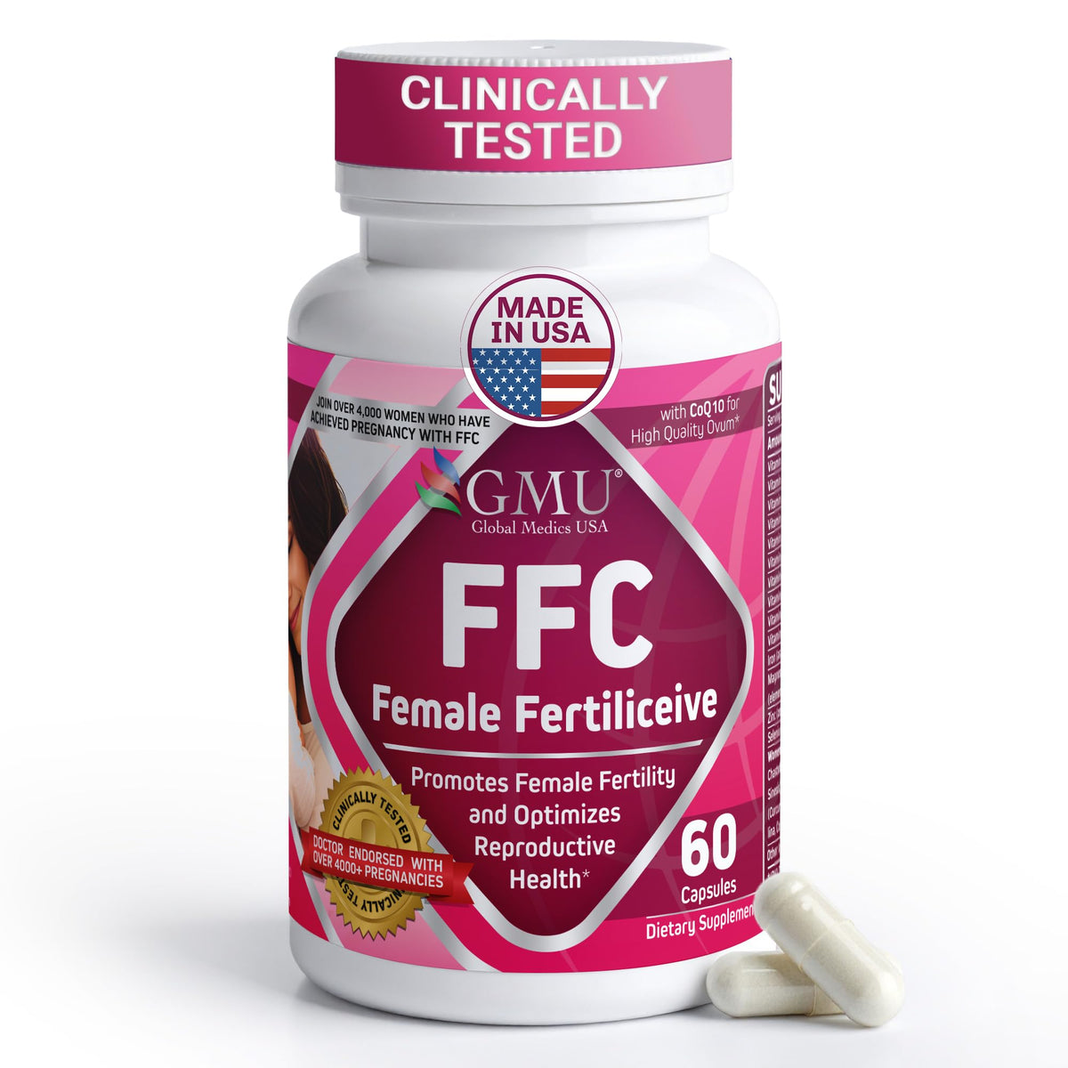 FFC bottle and box of Female Fertiliceive supplement