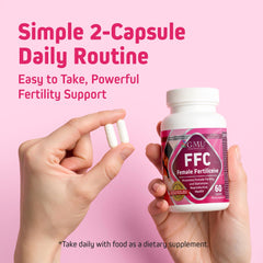 Graphic illustrating ovulation support and egg quality