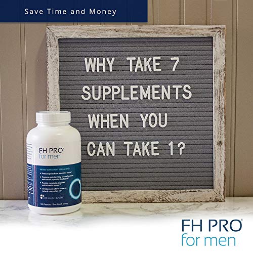 Front of FH Pro for Men packaging showing 180 capsules