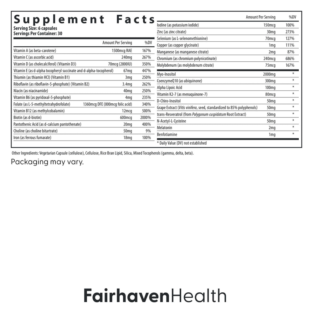 FH Pro for Women ingredients supporting egg health