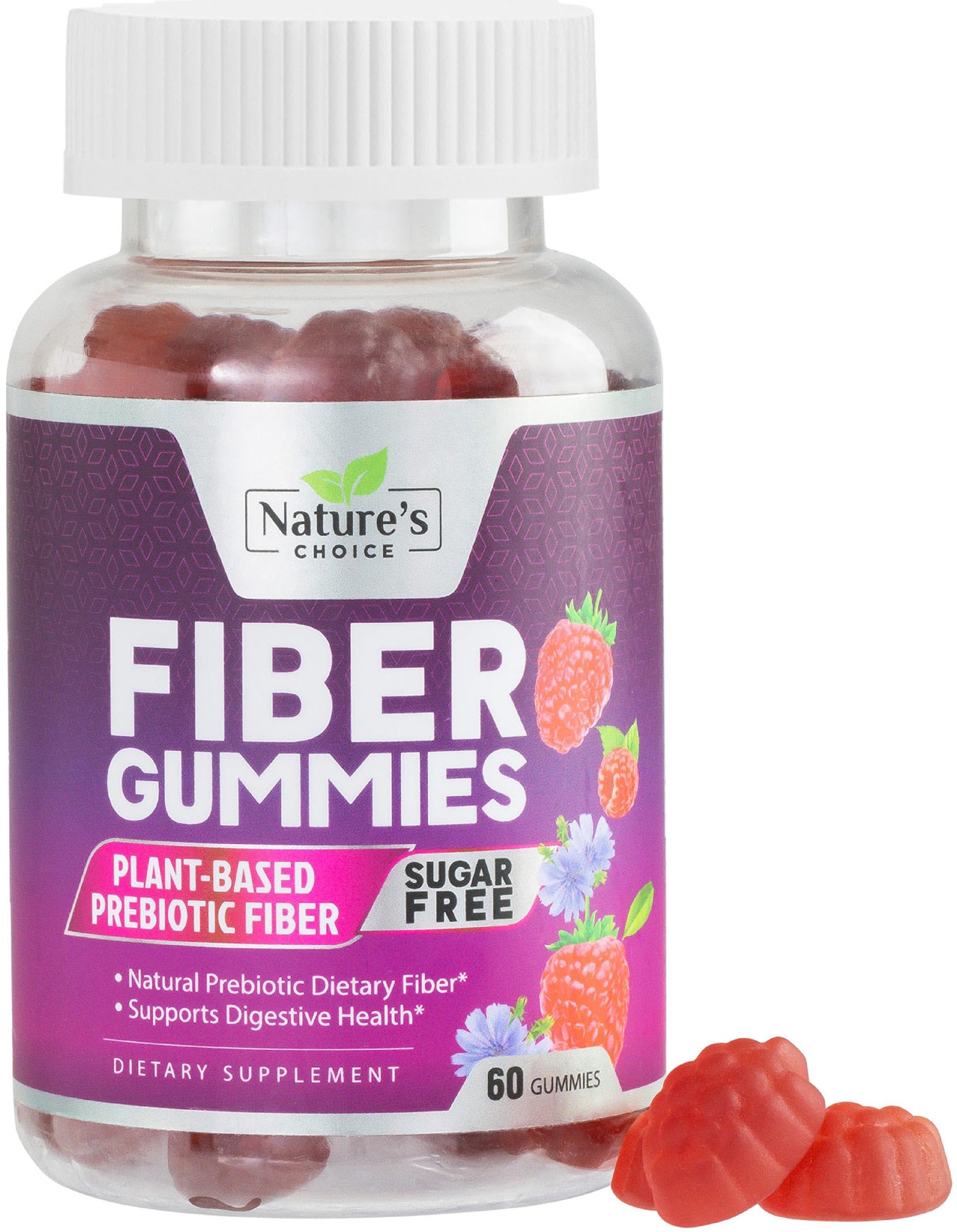 Bottle of Fiber Gummies 4g sugar-free prebiotic gummies