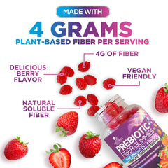 Inulin prebiotic fiber ingredient label on packaging