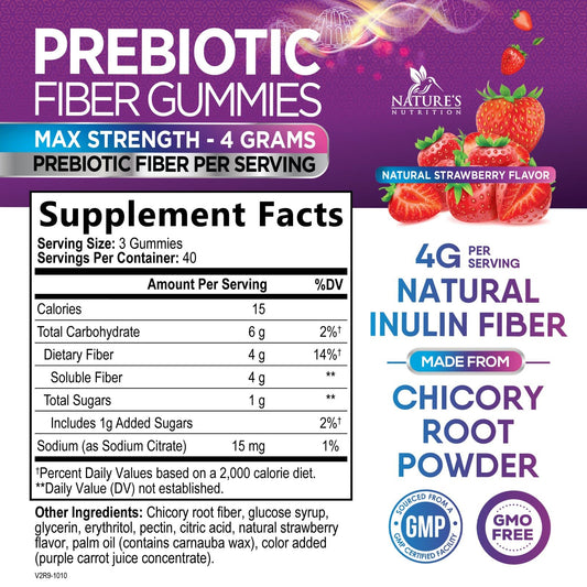 Close-up of soluble fiber gummies