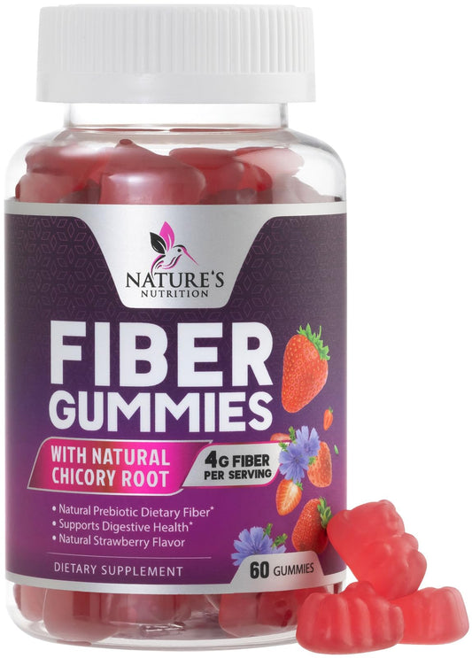 Fiber Gummies for Adults 4g bottle front view