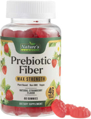 Bottle of Fiber Gummies for Adults with 60 gummies (4g soluble fiber per serving)