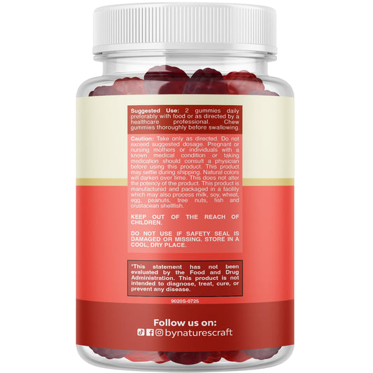 Close-up of glossy sugar-free fiber gummies