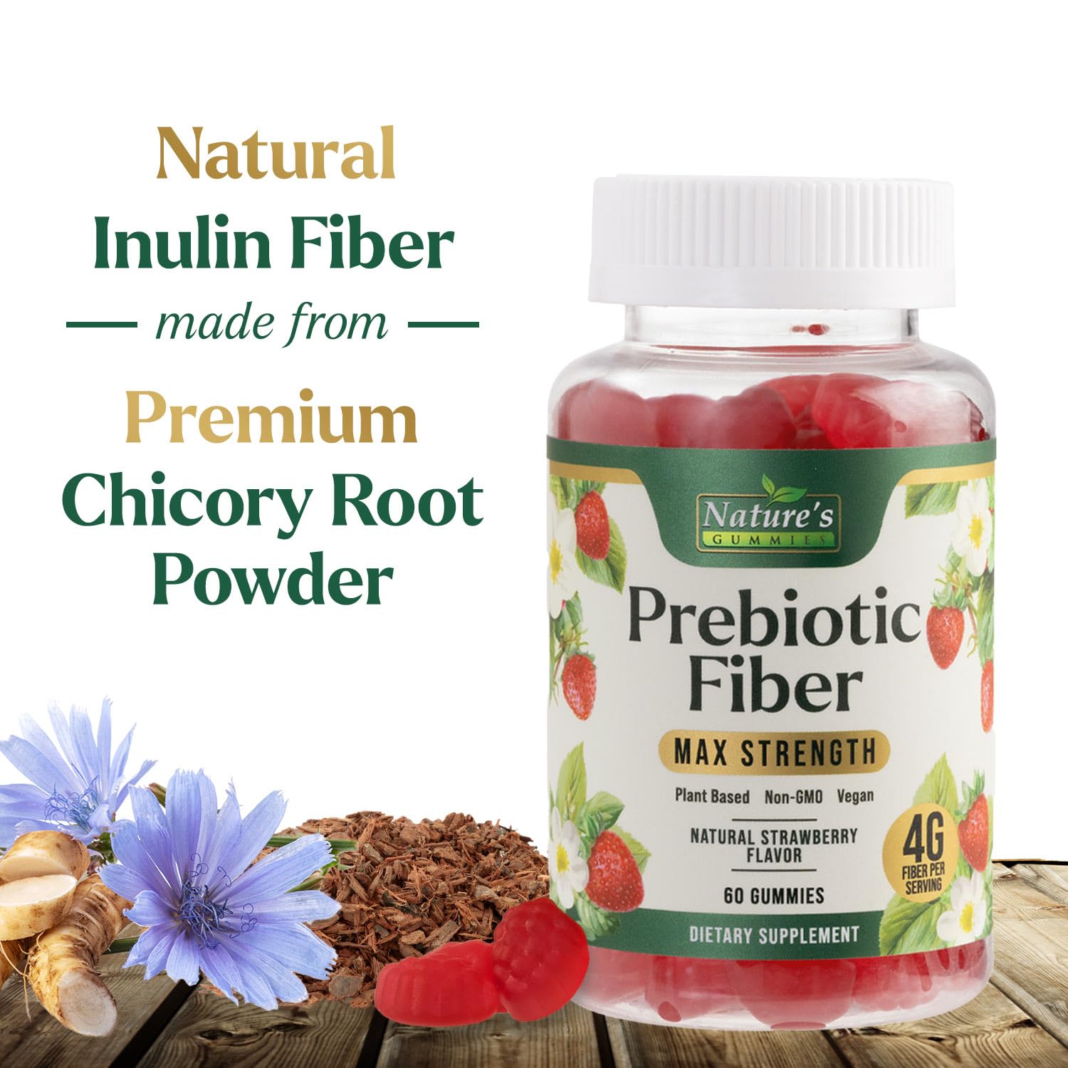 Vegan-friendly fiber gummies with plant-based ingredients