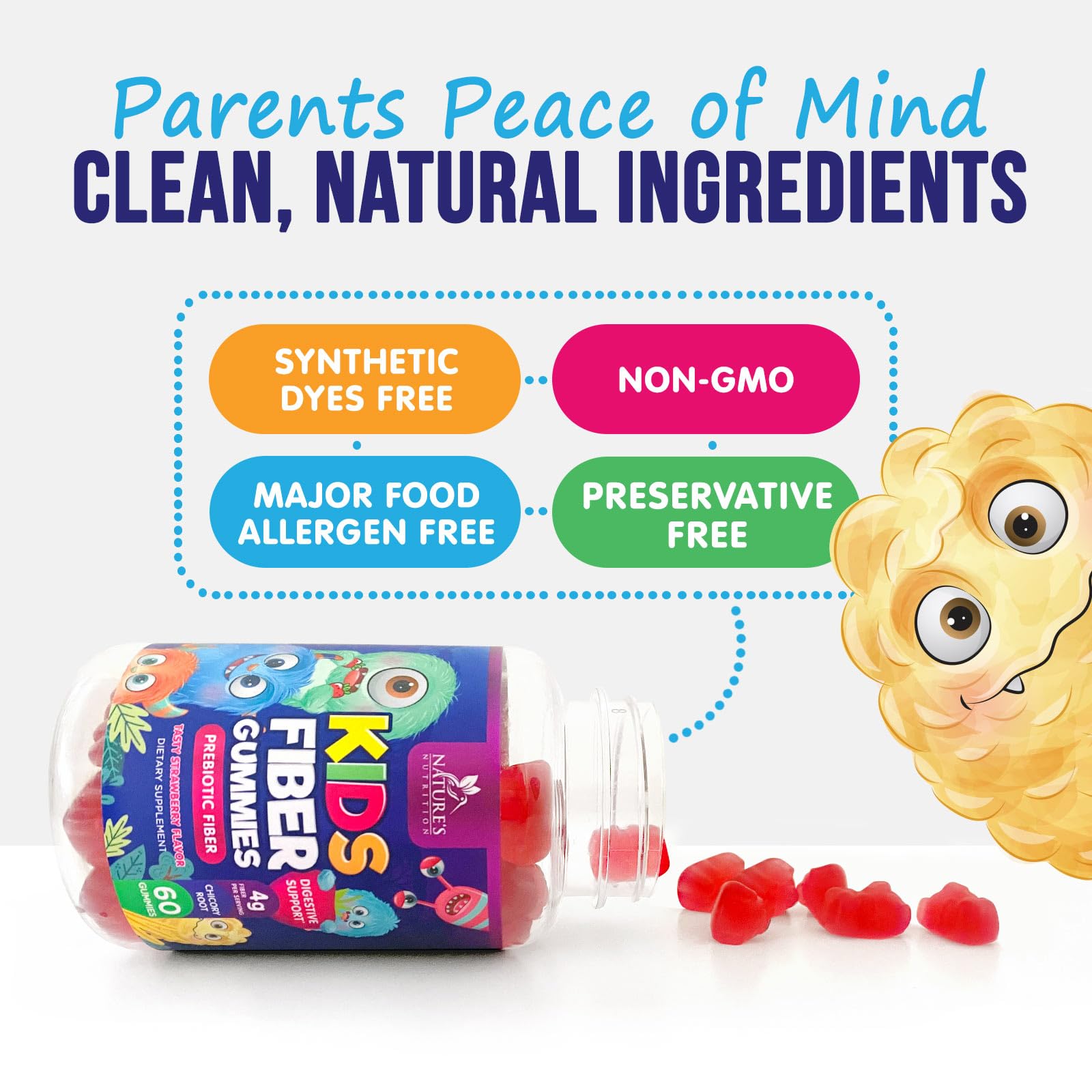 Serving suggestion for daily use of Fiber Gummies for Kids