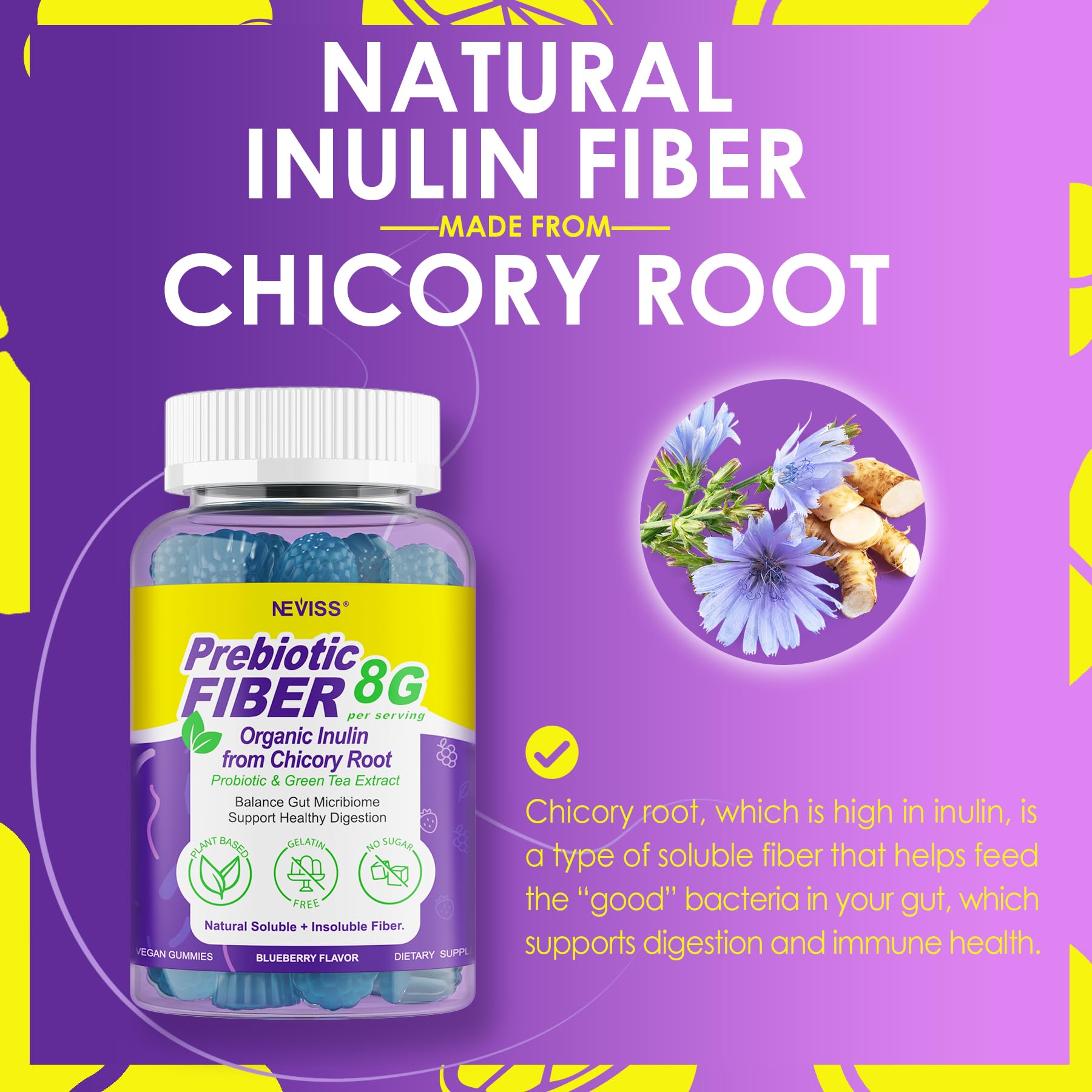 Label highlighting 25 billion CFUs probiotic blend per serving