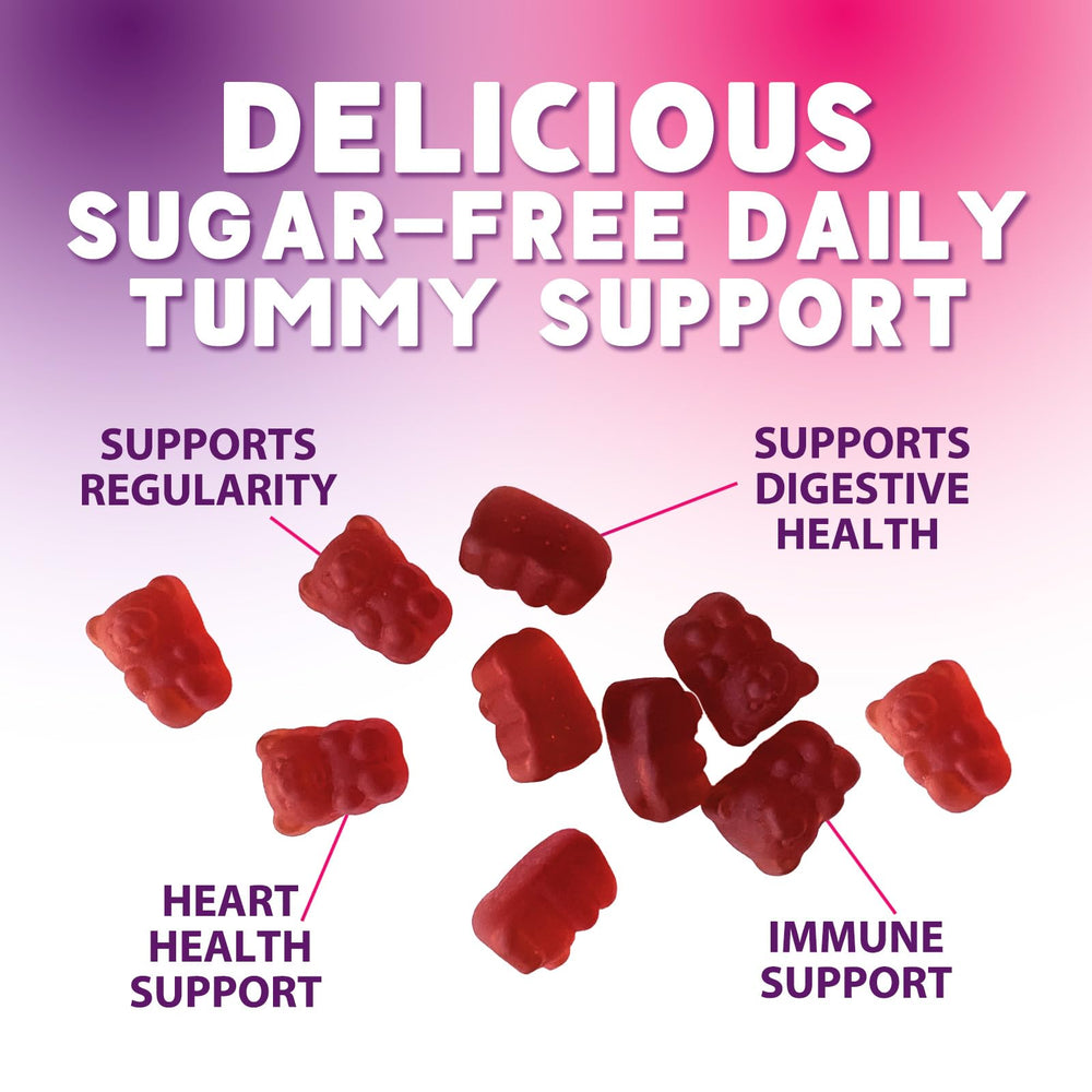 Regularity support with sugar-free gummy fiber