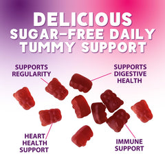 Regularity support with sugar-free gummy fiber