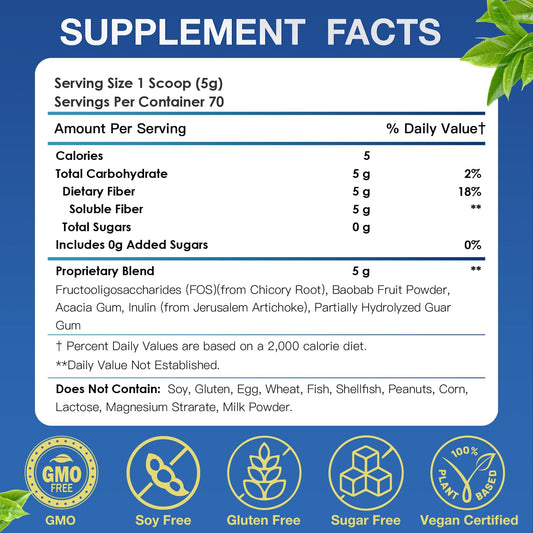 Packaging with gluten-free, sugar-free, vegan, unflavored labels