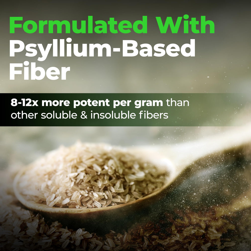 Scoop of Fiberlyze powder with measuring scoop
