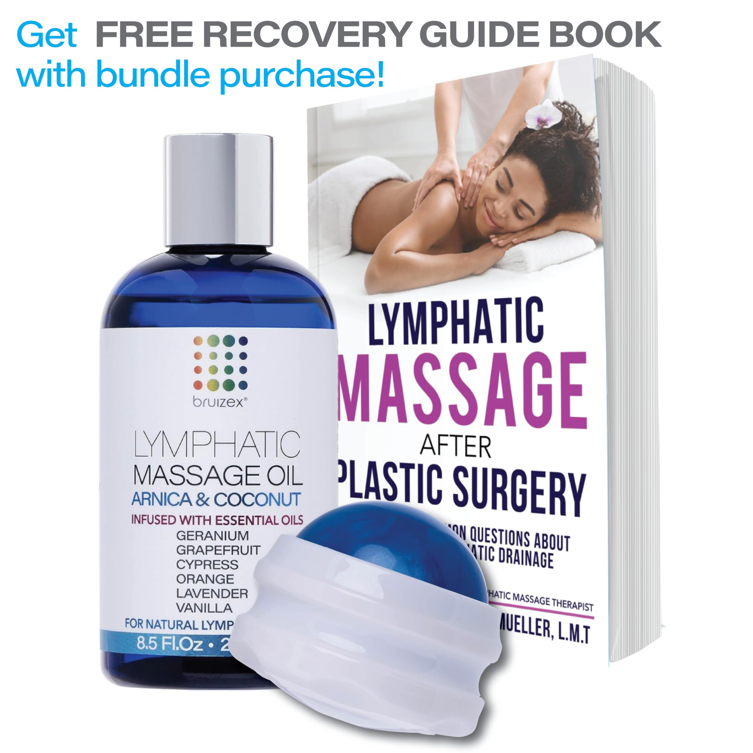 Fibrosis treatment lymphatic massage oil with essential oils
