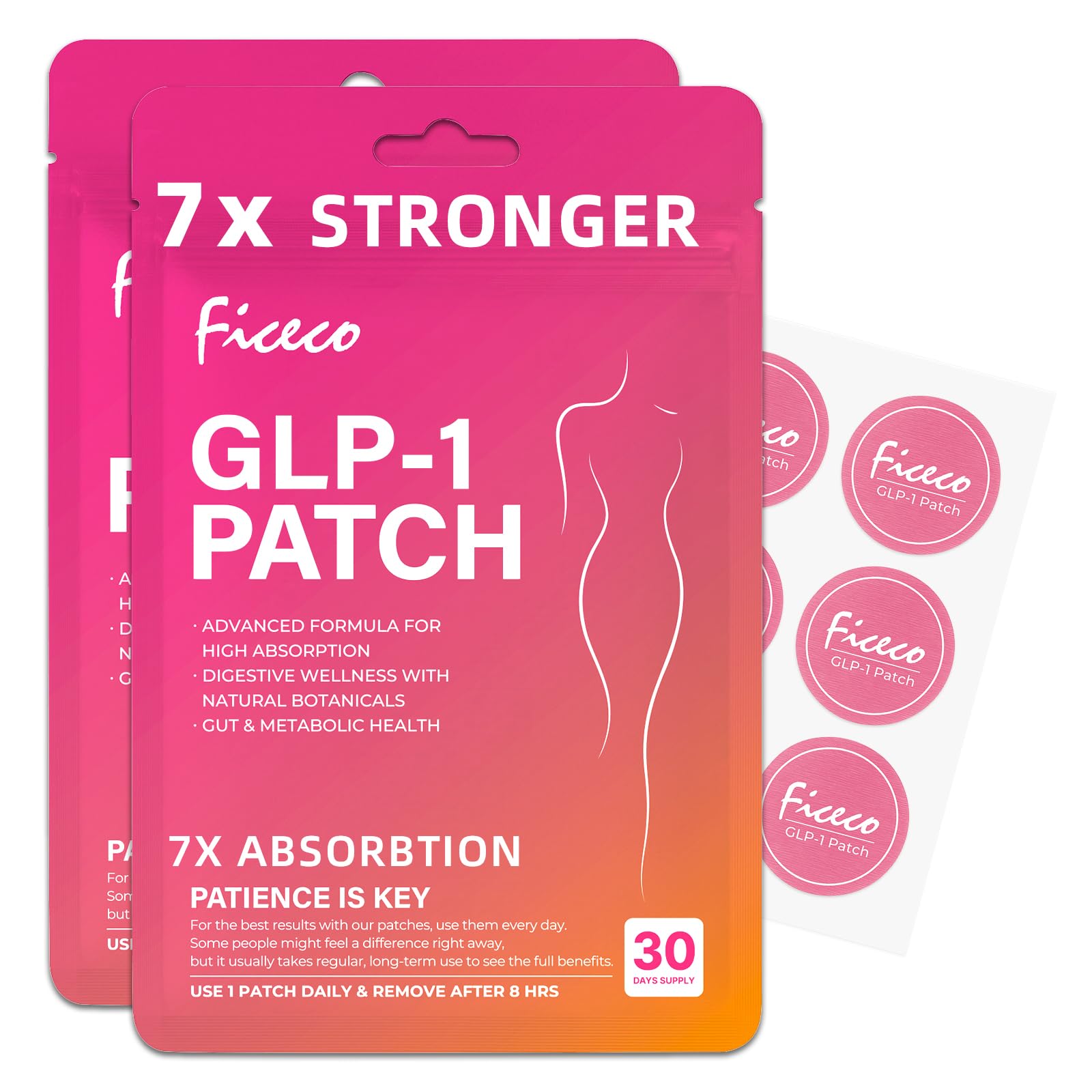 Ficeco GLP1 Patches 60 Count packaging and product shot