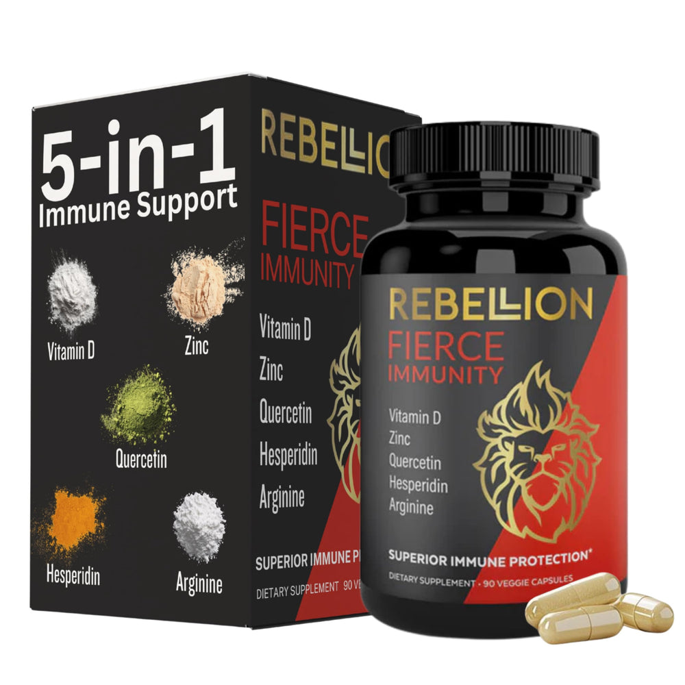 Bottle of 5-in-1 Fierce Immunity Immune Support Supplement for Adults