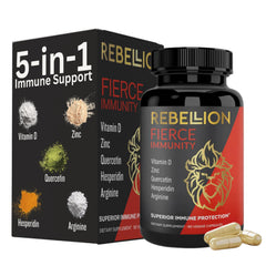 Bottle of 5-in-1 Fierce Immunity Immune Support Supplement for Adults