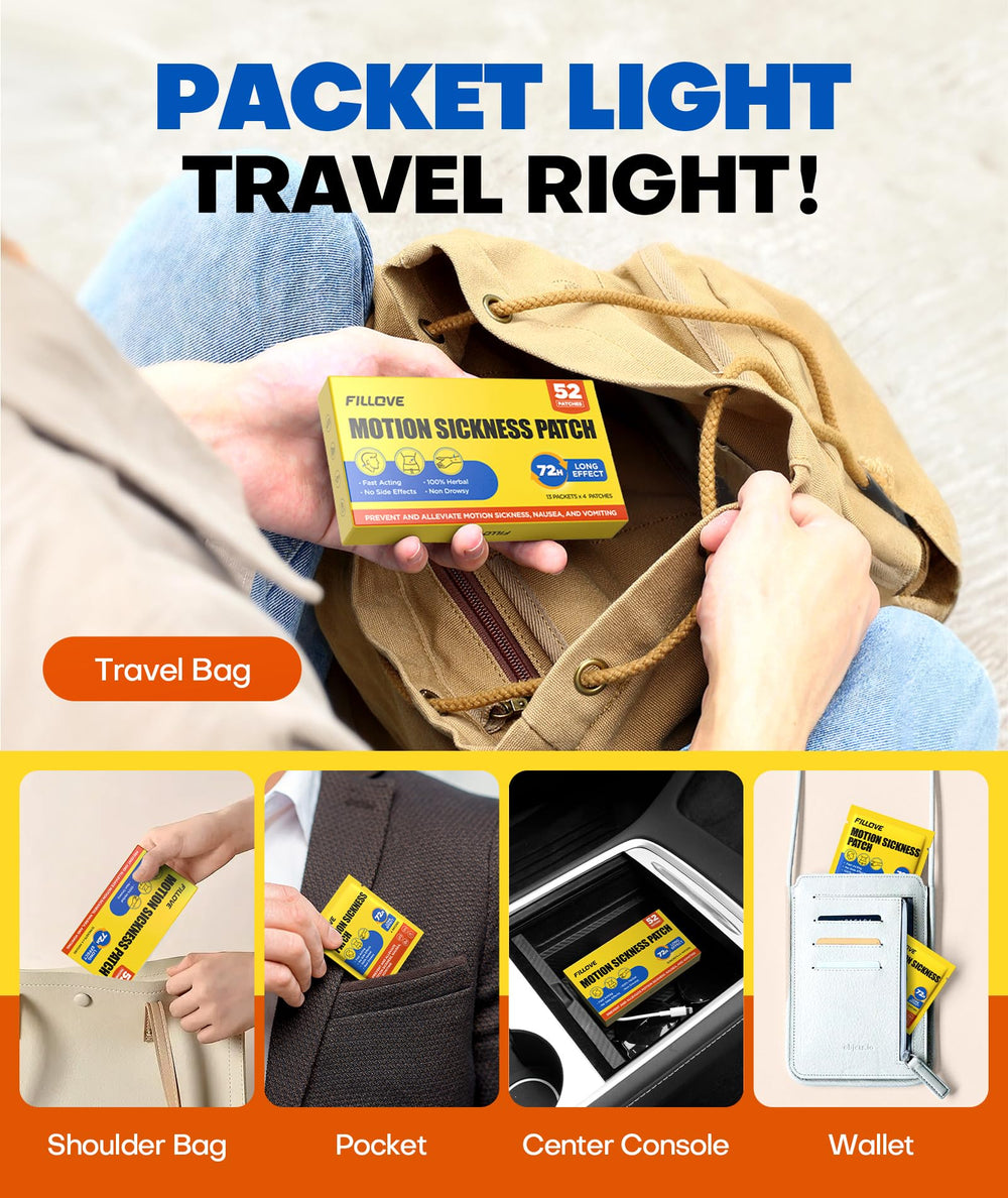 FILLOVE 72h long lasting motion patch provides ongoing travel support