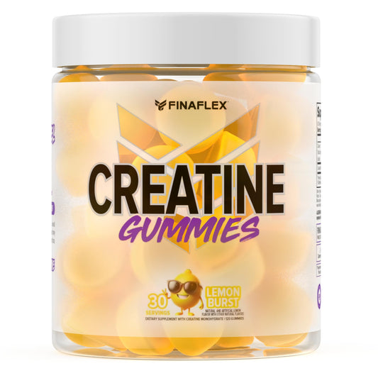 FINAFLEX Creatine Gummies Lemon Burst packaging - 120 gummies