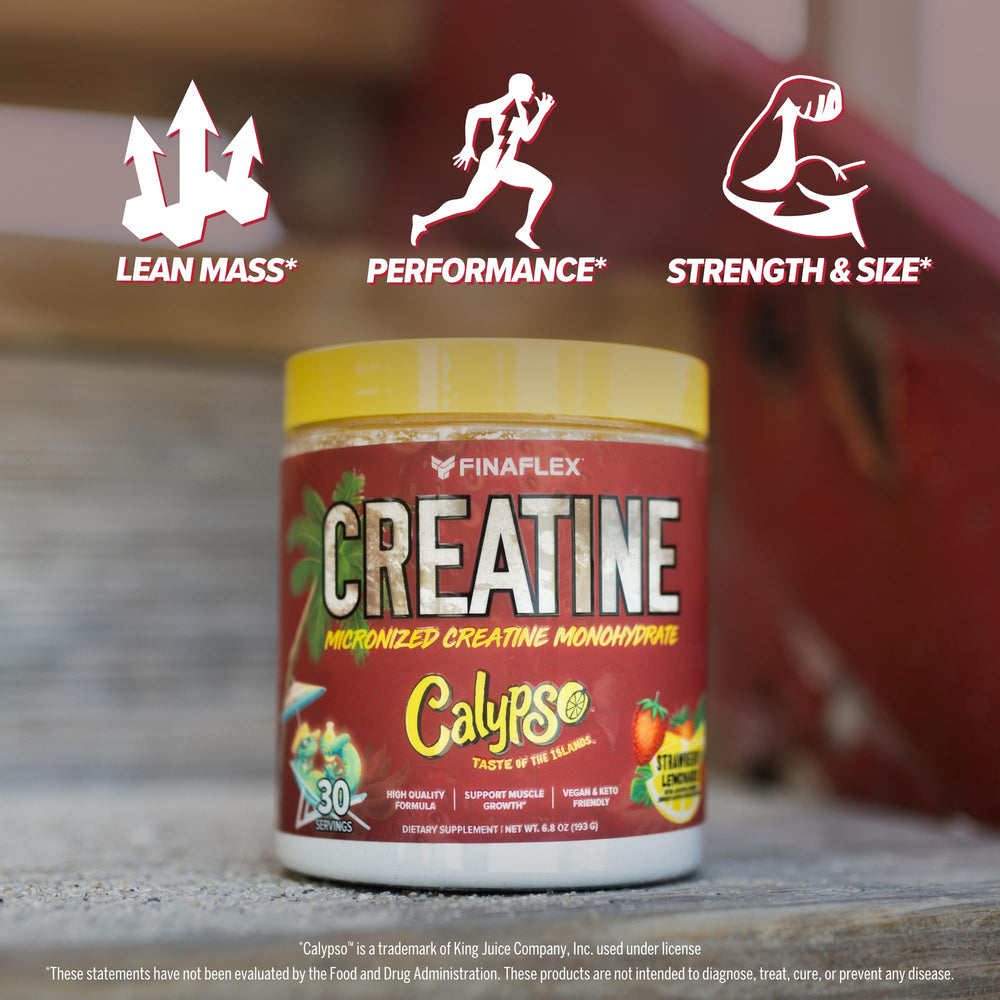 Graphic showing 5 g of creatine monohydrate per serving