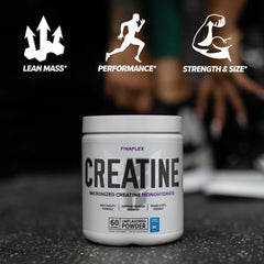 Two 10.6 oz FINAFLEX Creatine Monohydrate cans stacked