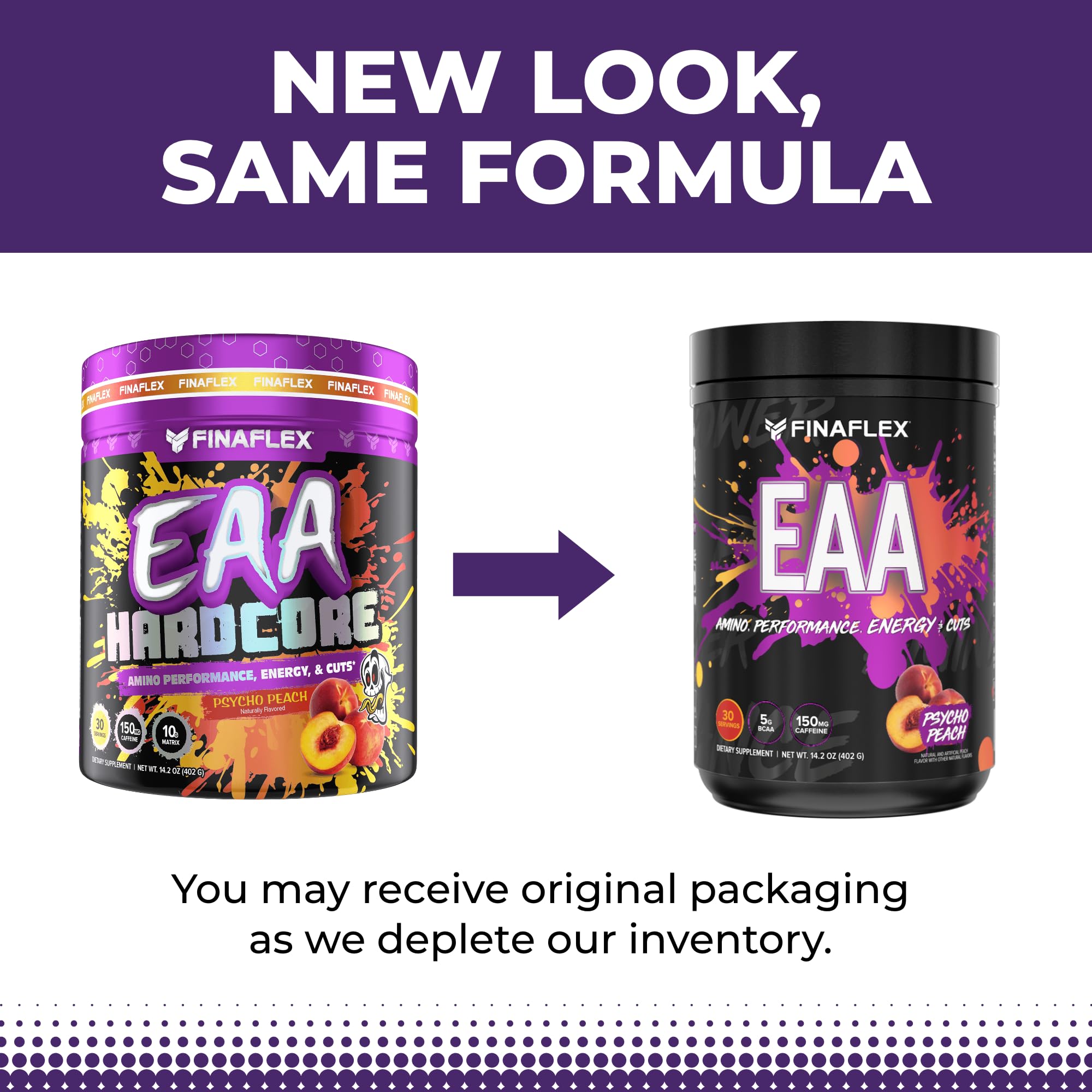 FINAFLEX EAA Psycho Peach ingredients label