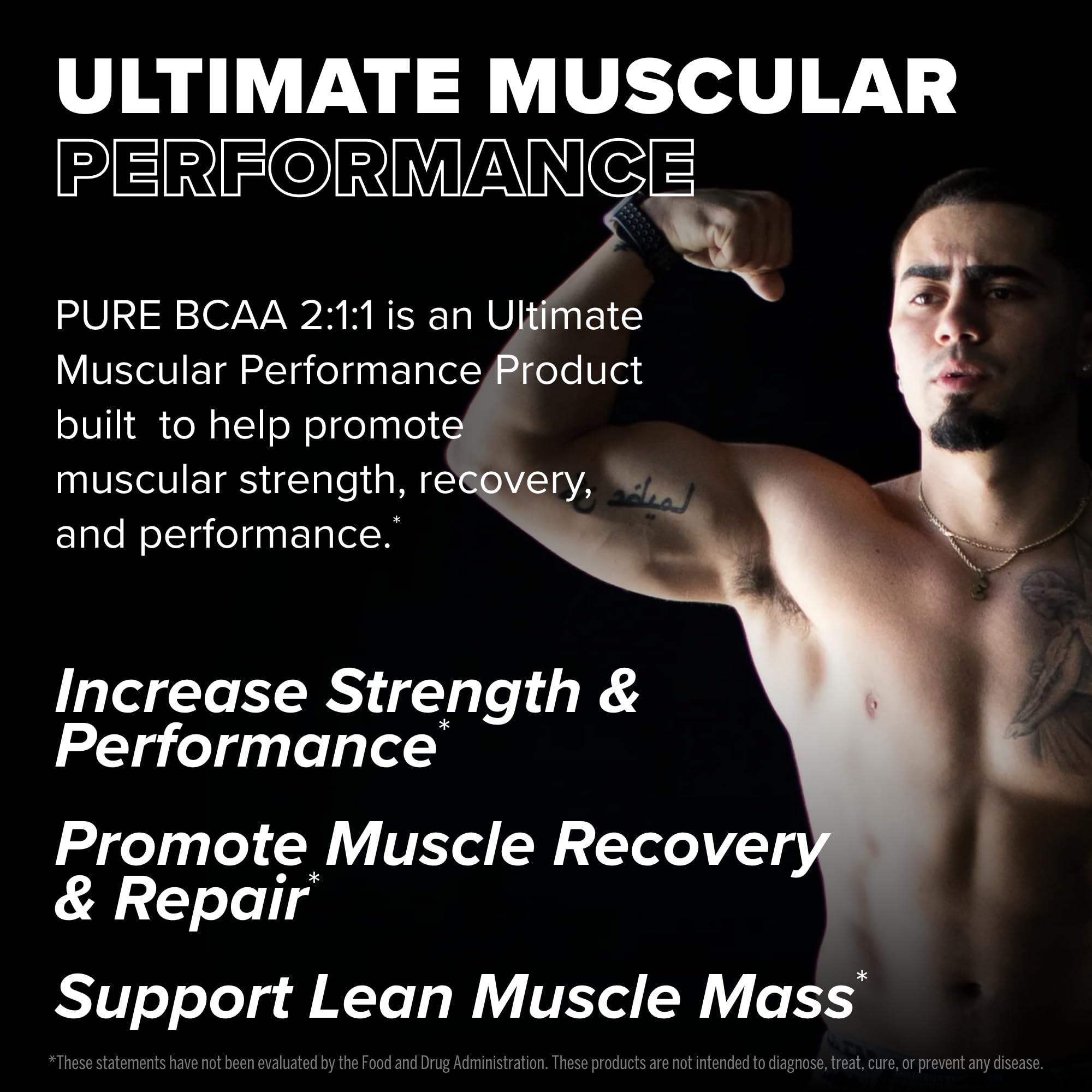 Ingredients panel of FINAFLEX Pure BCAA 2:1:1 Fruit Punch
