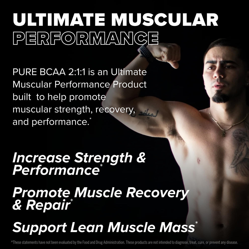 Ingredients panel of FINAFLEX Pure BCAA 2:1:1 Fruit Punch