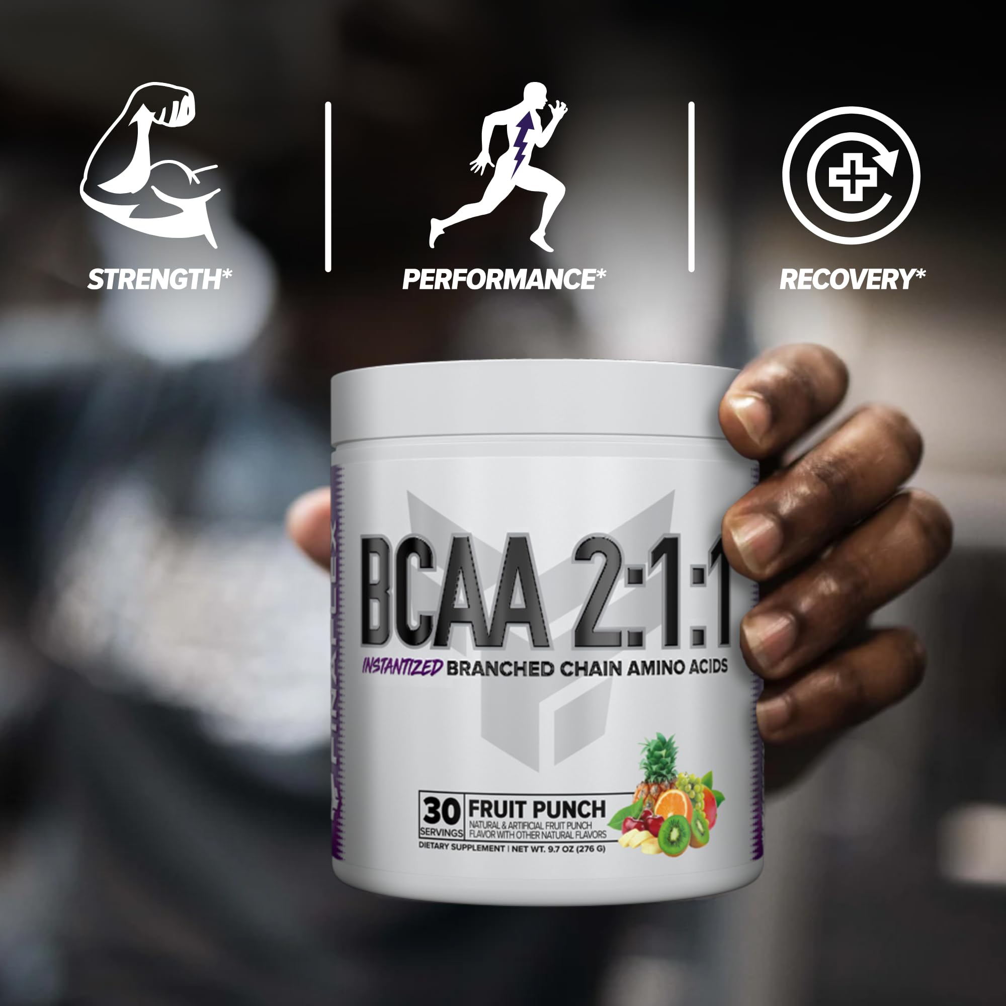 Serving scoop with FINAFLEX BCAA powder in Fruit Punch