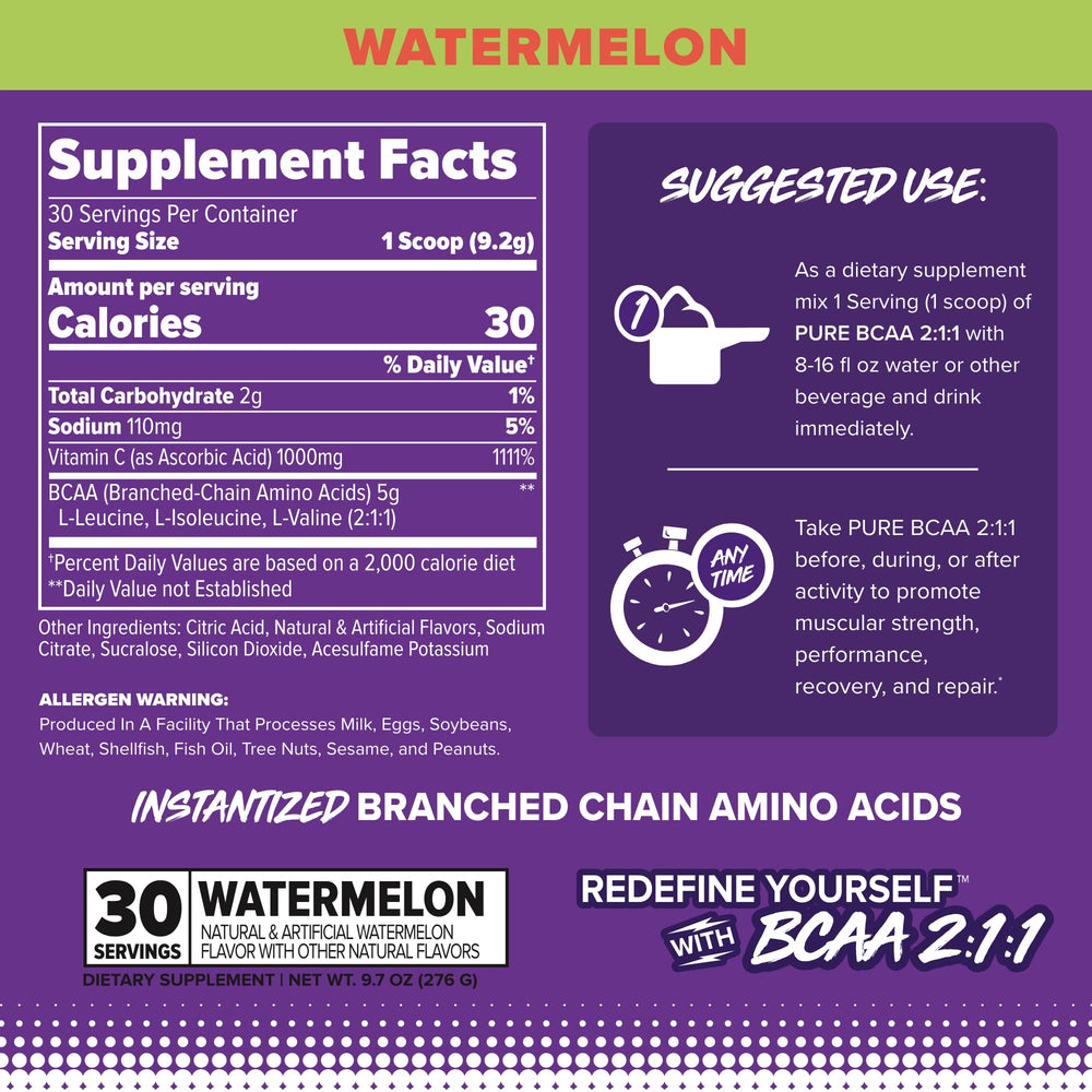 Serving scoop of Finaflex Pure BCAA 2:1:1 Watermelon flavor