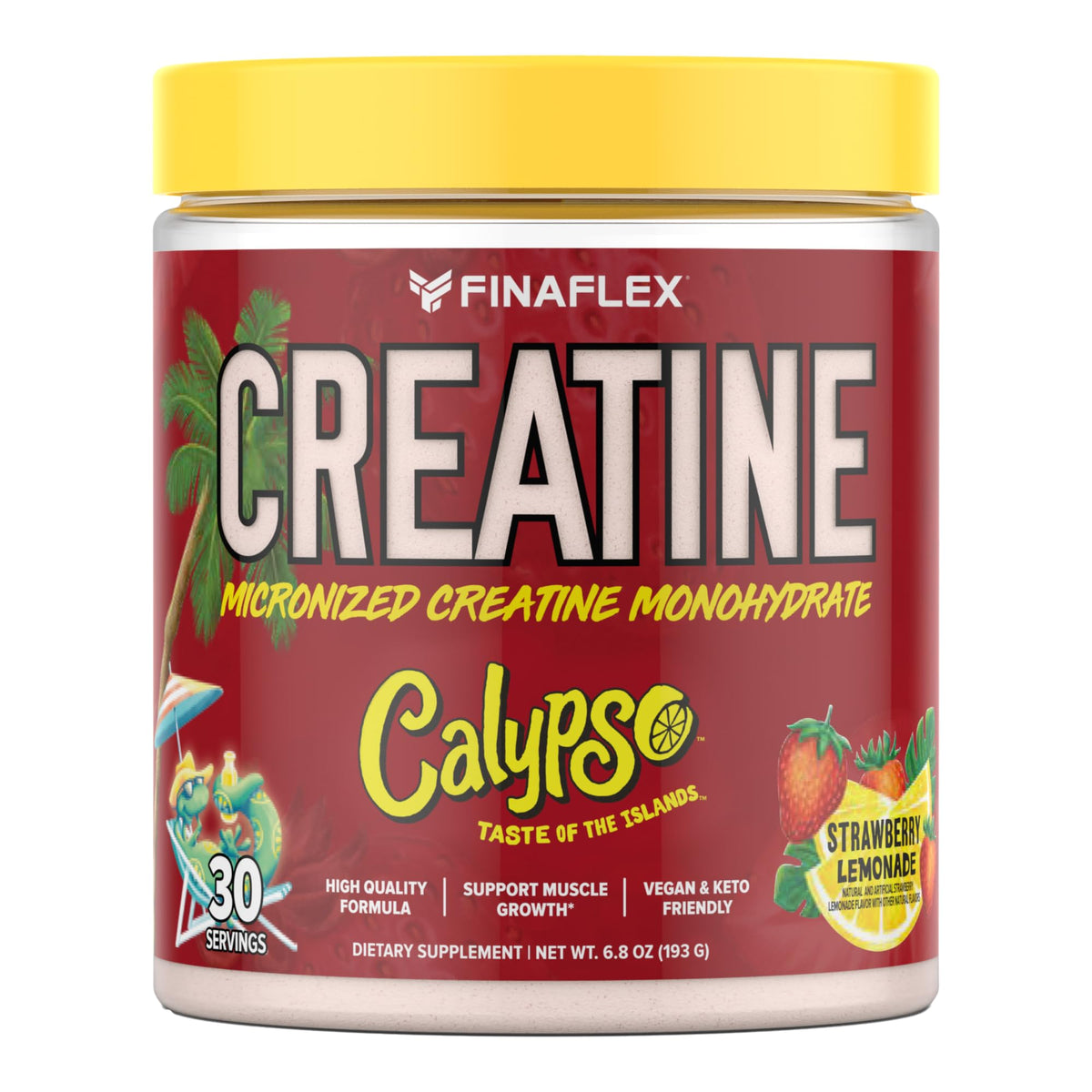 FINAFLEX Pure Creatine + CALYPSO Strawberry Lemonade 7.5 oz front view