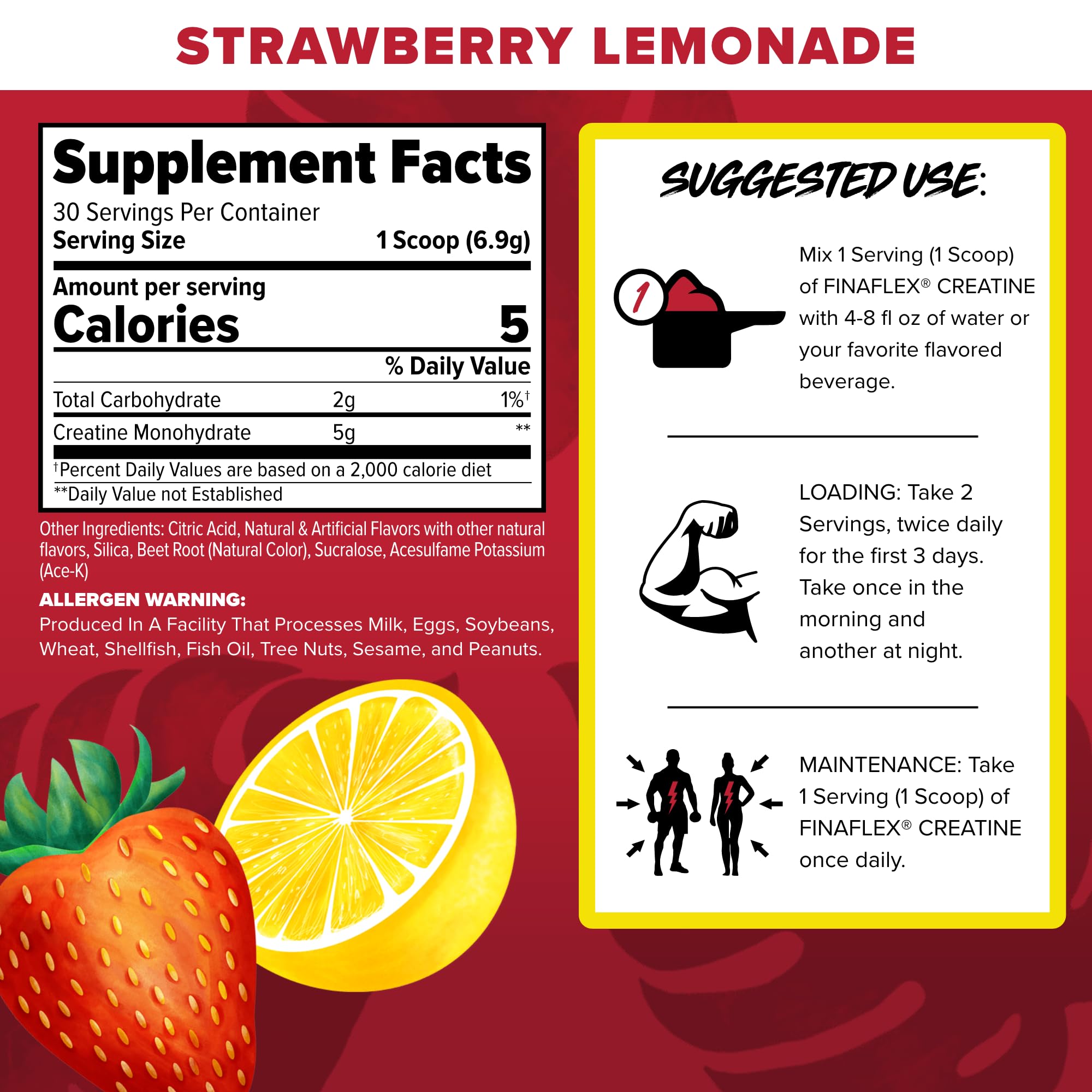 CALYPSO Strawberry Lemonade label close-up on FINAFLEX product