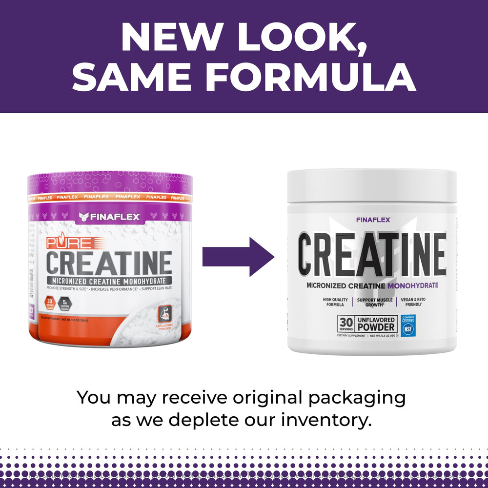 FINAFLEX Pure Creatine Unflavored 5.3 oz label close-up