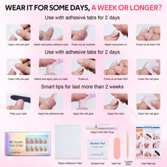 Findigit adhesive tabs included for lightweight, temporary wear.