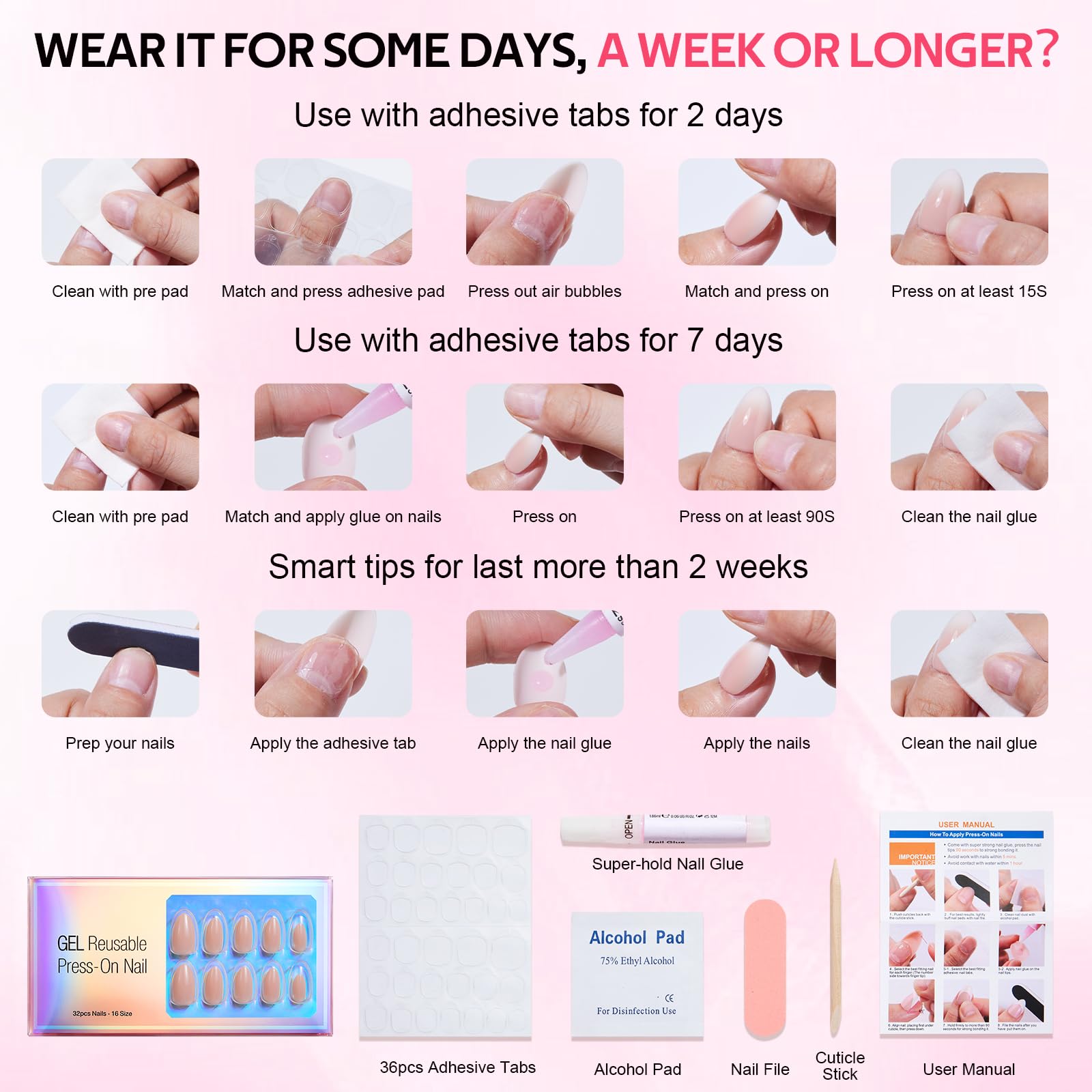 Findigit cuticle stick and prep pad for clean prep.