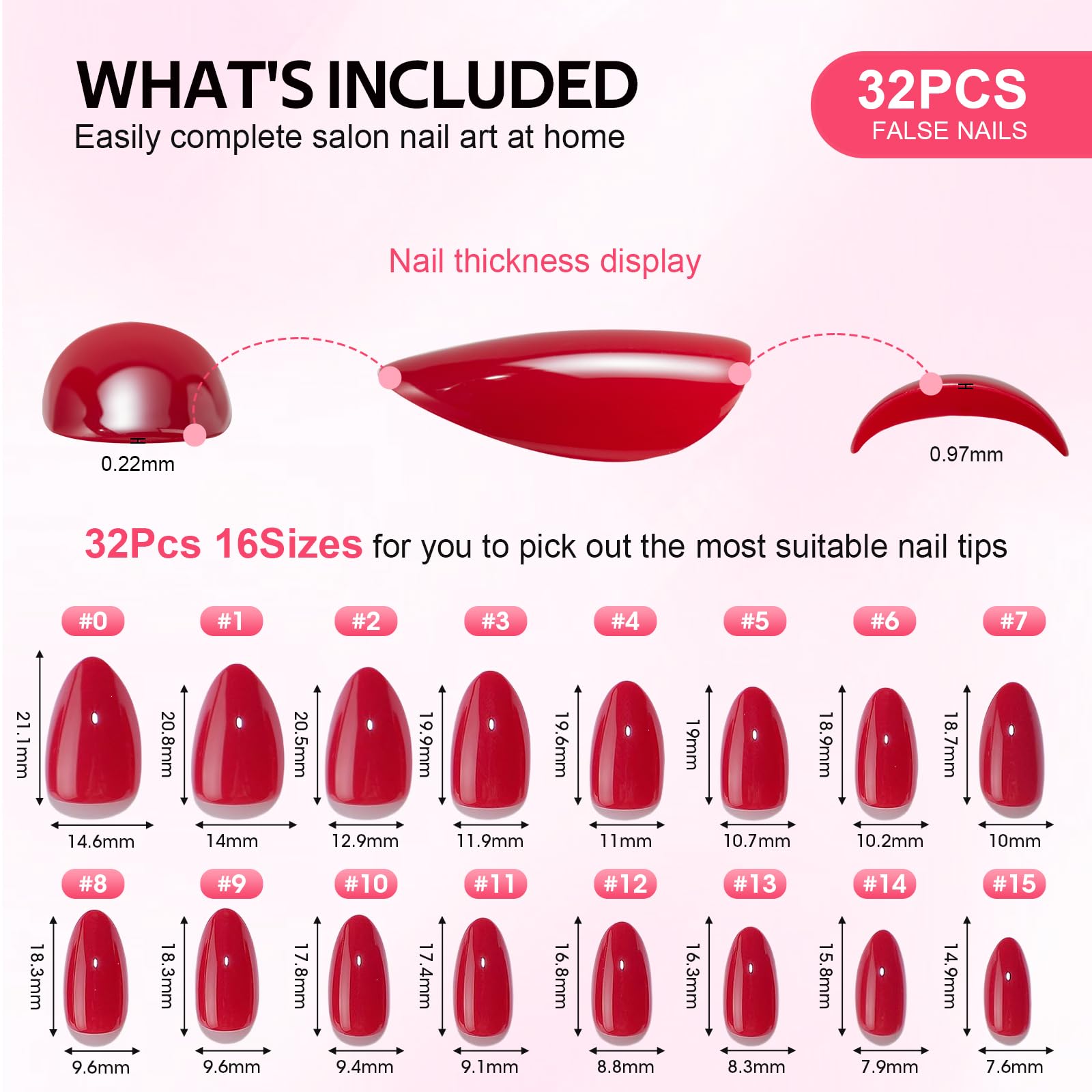Findigit nail glue and tabs included for flexible wear options.