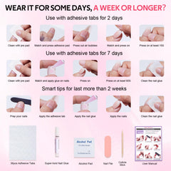 Findigit nail glue and tabs provide flexible wear options for quick or longer looks.