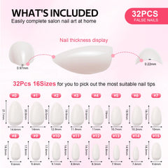 Findigit nails in 16 sizes ensure a natural, comfortable fit.